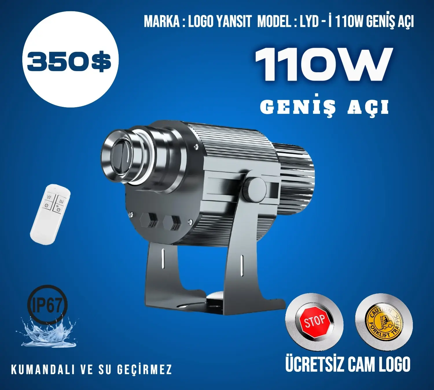 Geniş Açı Goboprojector LYD-i110W ile Logo Yansıtma