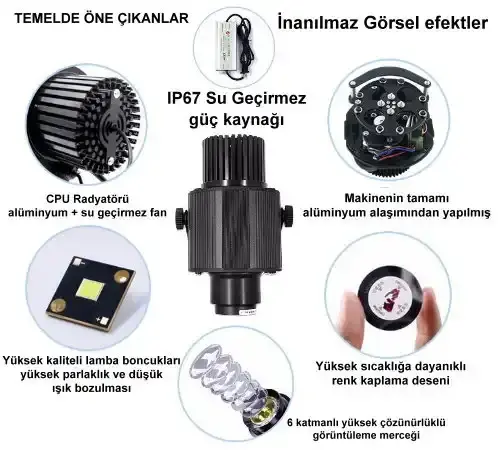 Logo Yansıt LYD-iş-40W 4'lü Slayt Gobo Yansıtıcı