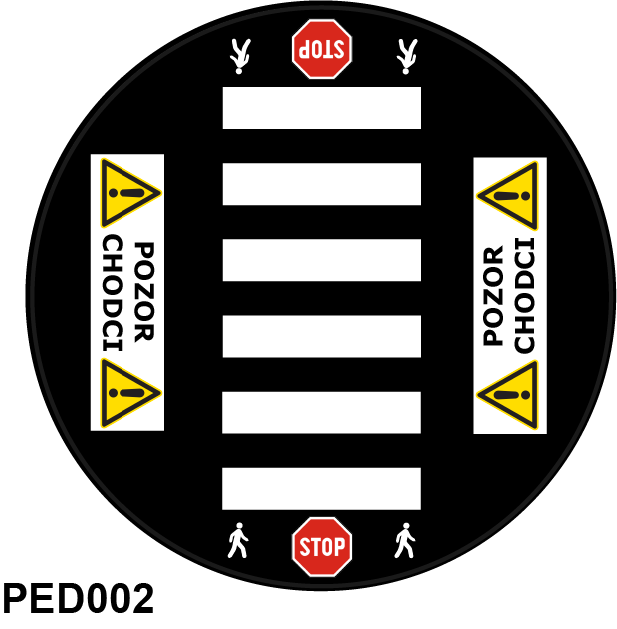 Glass Gobo Pedestrian Crossing incl. text